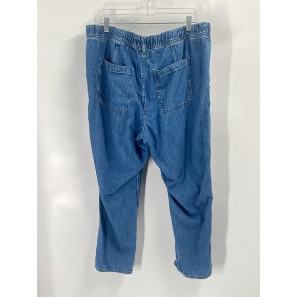 Gap Pull On Wide Leg Jeans Sz XL - Picture 4 of 6